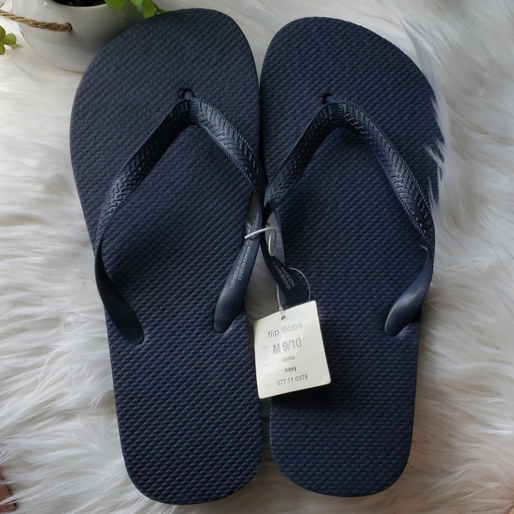 Navy Blue Size 9 / 10 Flip Flops
